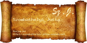 Szombathelyi Jutta névjegykártya